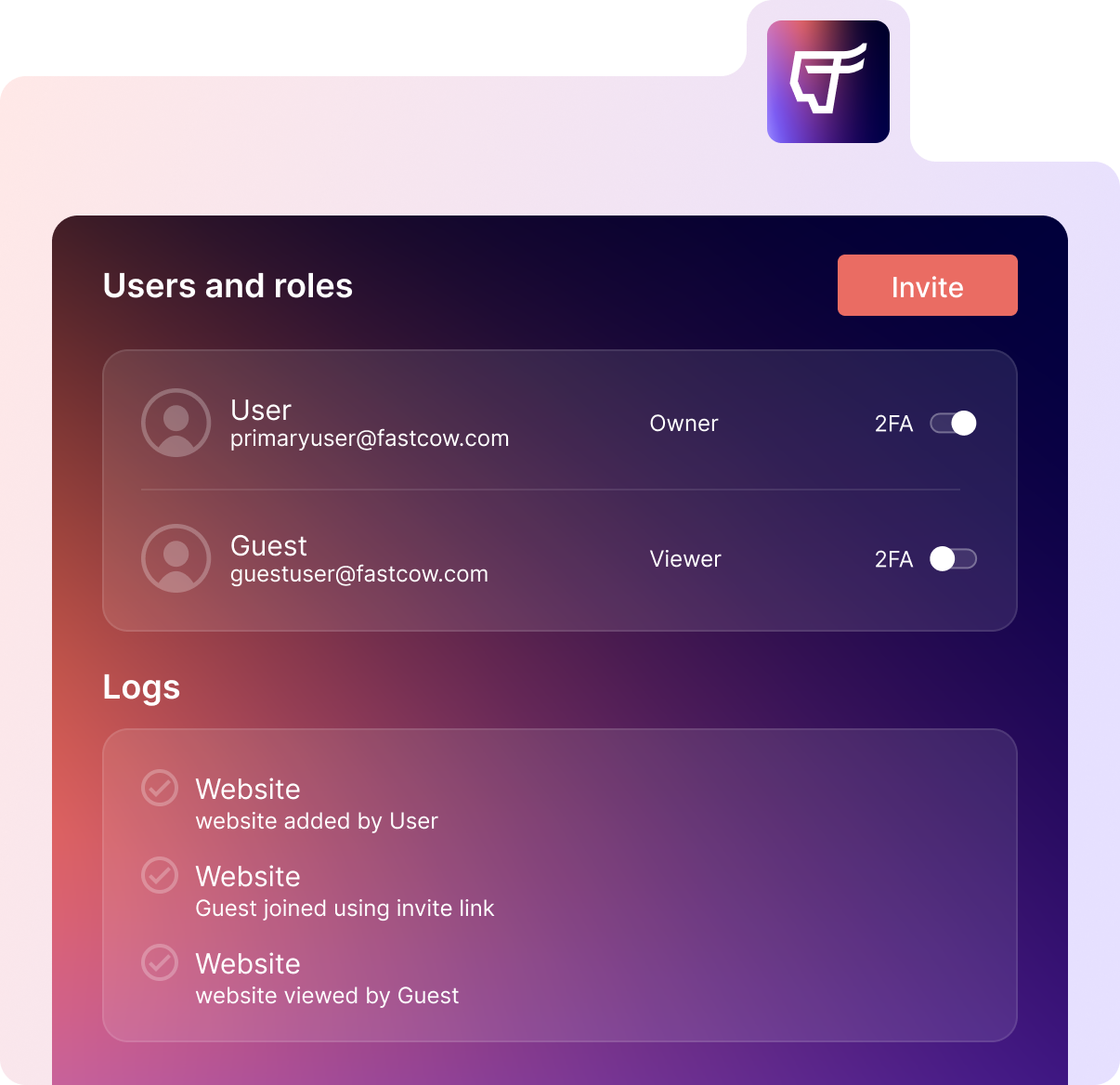 Activity Tracks on FastCow