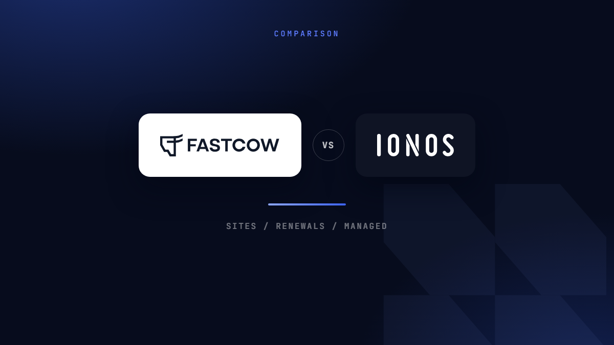 FastCow as a IONOS alternative