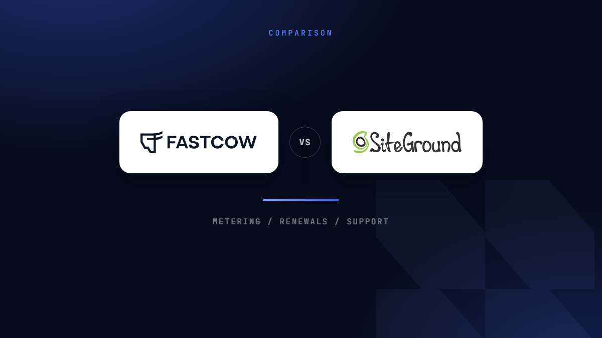 FastCow as a SiteGround alternative